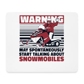 May Spontaneously Talking About Snowmobiles - Mousepad (Querformat) - Weiß - Vorne