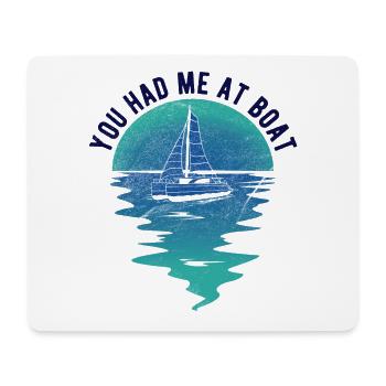 Segelboot Kapitän Spruch Zum Segeln - Mousepad (Querformat) - Weiß - Vorne