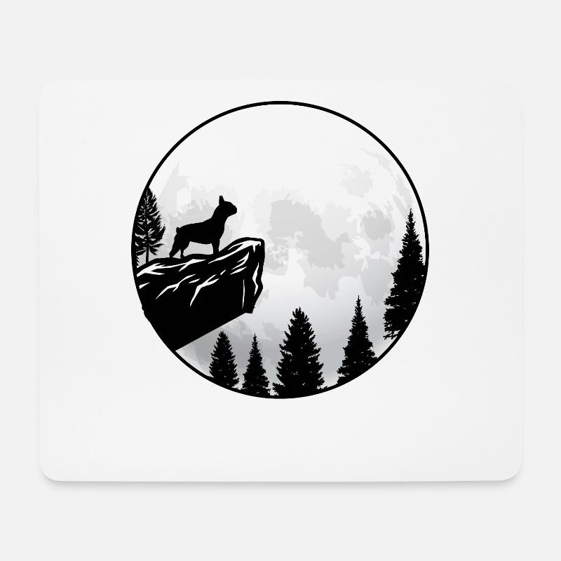 French Bulldog - Mousepad (Querformat) - Weiß