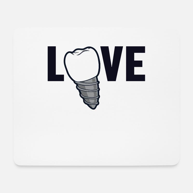 Love Laboratoire dentaire Laboratoire dentaire Technicien dentaire - Tapis de souris (format paysage) - blanc