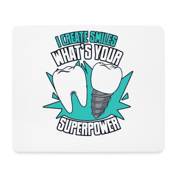 Je crée des sourires Quel est votre superpouvoir - Tapis de souris (format paysage) - blanc - Devant