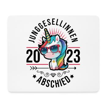 Junggesellinnen Abschied 2023 Einhorn - Mousepad (Querformat) - Weiß - Vorne