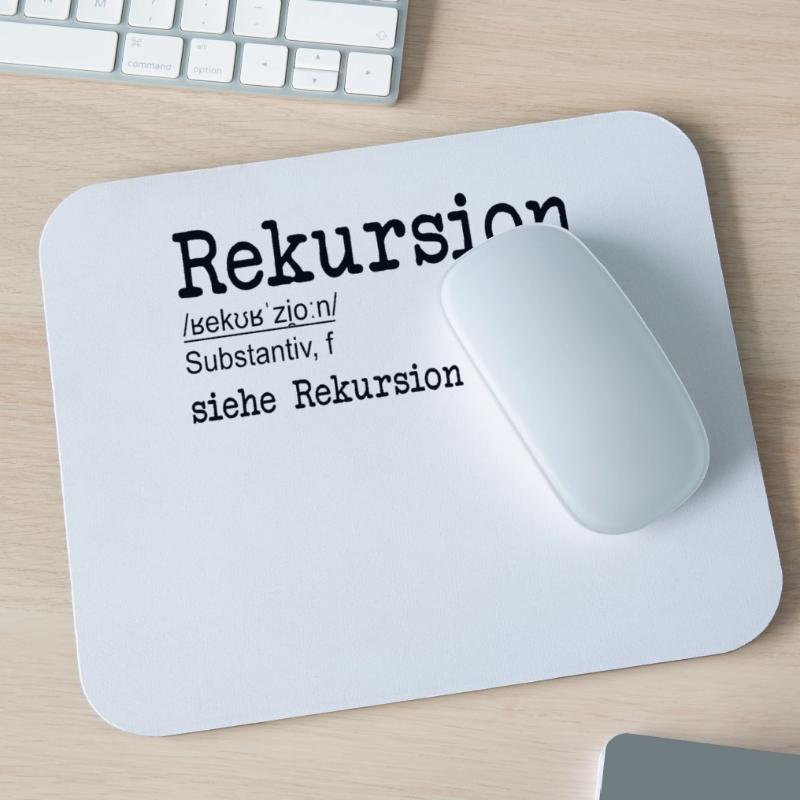 Rekursion Definition Softwareentwickler Coder Mousepad (Querformat)