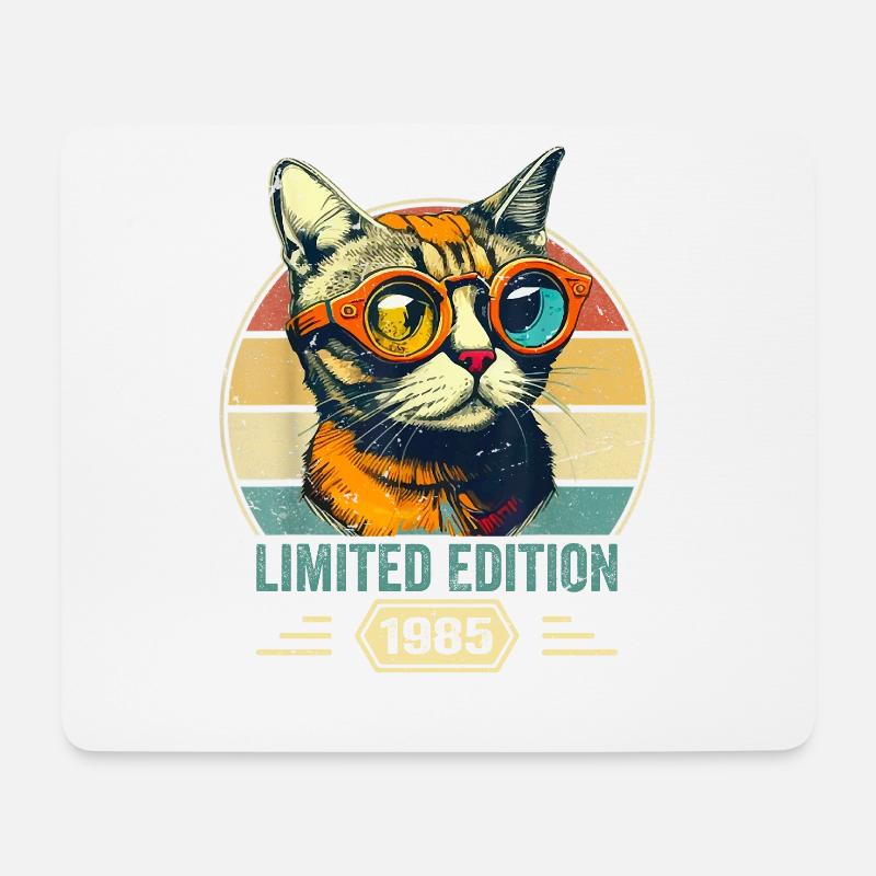 Awesome since 1985 Katze Geburtstag Geschenk - Mousepad (Querformat) - Weiß