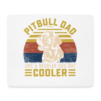 Pitbull Dad comme un papa ordinaire mais plus cool - Tapis de souris (format paysage) - blanc - Devant
