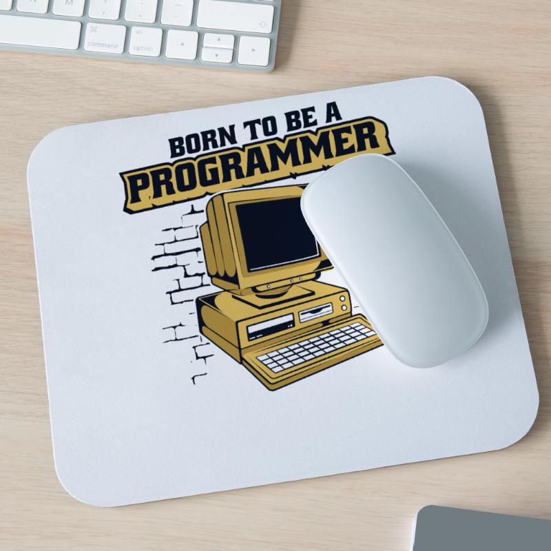 Born To Be A Programmer Developer Coder Mousepad (Querformat)