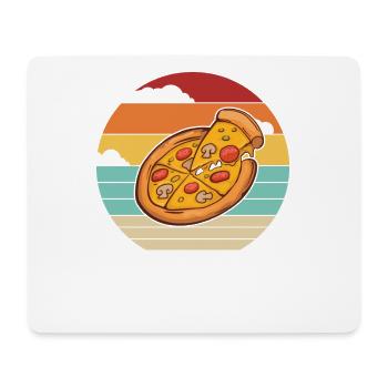 Retro pizza oven pizza pizza tray pizza lover - Mouse Pad (horizontal) - white - Front