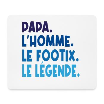 papa l'homme le footix le légende - Tapis de souris (format paysage) - blanc - Devant