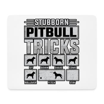 Stubborn pitbull tricks - Mouse Pad (horizontal) - white - Front