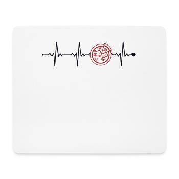 Pizza Heartbeat Pizzaofen Pizza Pizzablech - Mousepad (Querformat) - Weiß - Vorne
