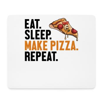 Eat Sleep Make Pizza Repeat Pizzablech Pizzaofen - Mousepad (Querformat) - Weiß - Vorne