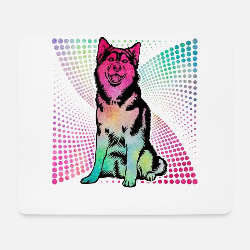 Husky - Mousepad (Querformat) - Weiß