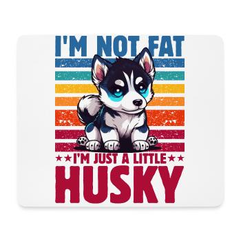Je ne suis pas gros, je suis juste un peu husky - Tapis de souris (format paysage) - blanc - Devant