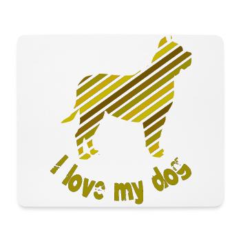 Ich liebe meinen Hund - Mousepad (Querformat) - Weiß - Vorne