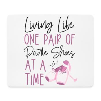 Ballet Dancer Dance Girl Ballerina - Mouse Pad (horizontal) - white - Front