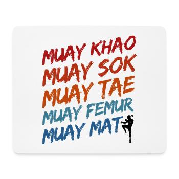 Thaiboxen Muay Thai - Mousepad (Querformat) - Weiß - Vorne