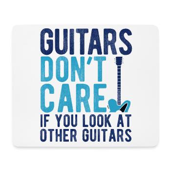 Akustik Spruch Für E-Gitarre Konzert Gitarre - Mousepad (Querformat) - Weiß - Vorne