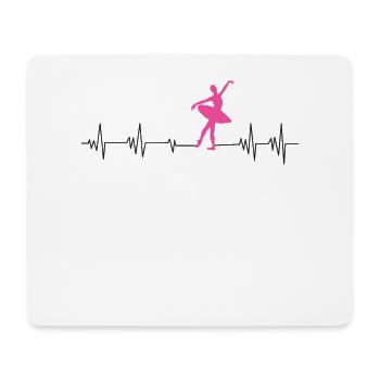 Ballet Dancer Dance Girl Ballerina - Mouse Pad (horizontal) - white - Front