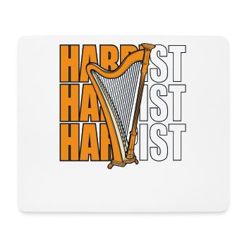 Harpist Konzertharfe Harfenmusik Harfe - Mousepad (Querformat) - Weiß - Vorne