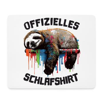 Graffiti Faultier Offizielles Schlafshirt - Mousepad (Querformat) - Weiß - Vorne