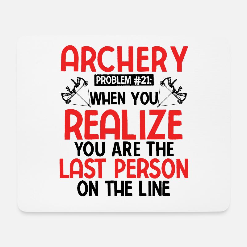 Bogenschießen Archery - Mousepad (Querformat) - Weiß