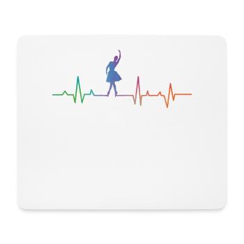 Ballet Dancer Dance Girl Ballerina - Mouse Pad (horizontal) - white - Front
