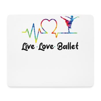 Ballet Dancer Dance Girl Ballerina - Mouse Pad (horizontal) - white - Front