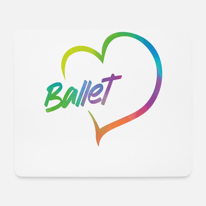 Ballet Dancer Dance Girl Ballerina - Mousepad (Querformat) - Weiß