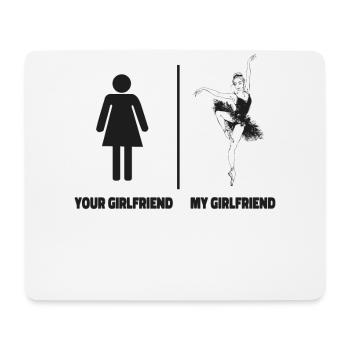 Ballet Dancer Dance Girl Ballerina - Mouse Pad (horizontal) - white - Front