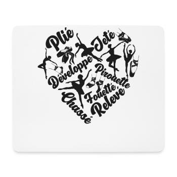 Ballet Dancer Dance Girl Ballerina - Mousepad (Querformat) - Weiß - Vorne