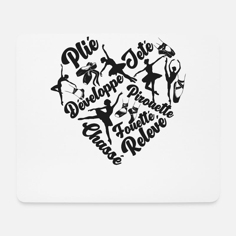 Ballet Dancer Dance Girl Ballerina - Mousepad (Querformat) - Weiß