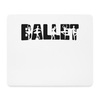 Ballet Dancer Dance Girl Ballerina - Mouse Pad (horizontal) - white - Front