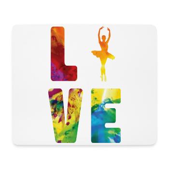 Ballet Dancer Dance Girl Ballerina - Mouse Pad (horizontal) - white - Front