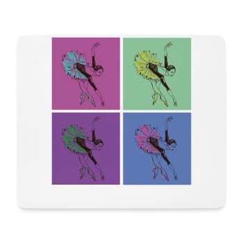 Ballet Dancer Dance Girl Ballerina - Mouse Pad (horizontal) - white - Front