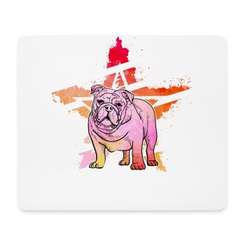 Bouledogue anglais Rétro - Tapis de souris (format paysage) - blanc - Devant