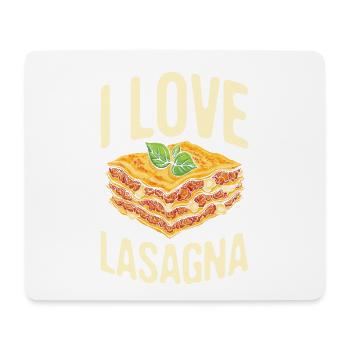 J’aime les lasagnes pour tous les Italiens - Tapis de souris (format paysage) - blanc - Devant