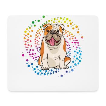 Bouledogue anglais Rétro - Tapis de souris (format paysage) - blanc - Devant