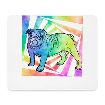 Bouledogue anglais Rétro - Tapis de souris (format paysage) - blanc - Devant