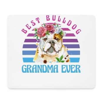 Meilleure grand-mère bouledogue de tous les temps - Tapis de souris (format paysage) - blanc - Devant