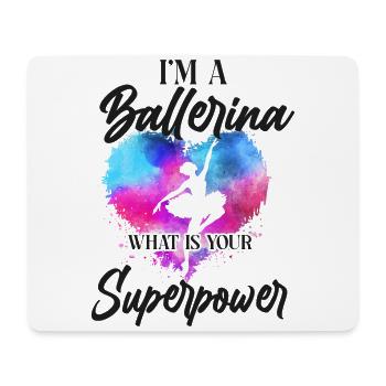 Ballet Dancer Dance Girl Ballerina - Mouse Pad (horizontal) - white - Front