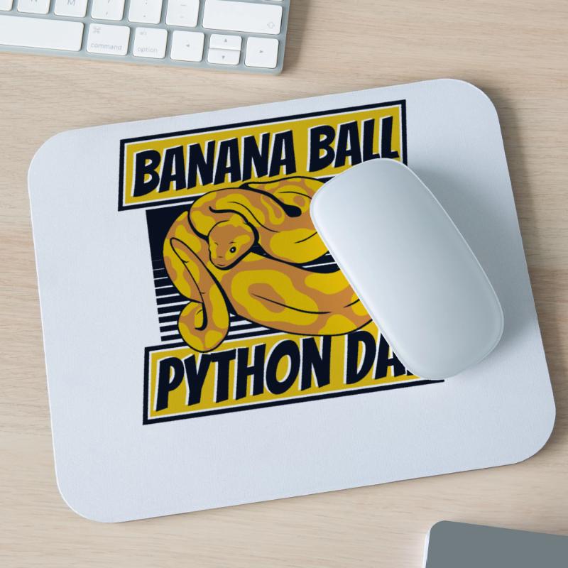 Boule de banane Python Papa Python Serpent Banane Tapis de souris (format paysage)