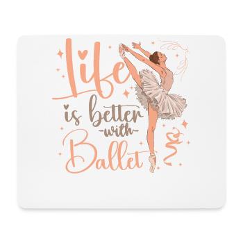 Ballet Dancer Dance Girl Ballerina - Mousepad (Querformat) - Weiß - Vorne