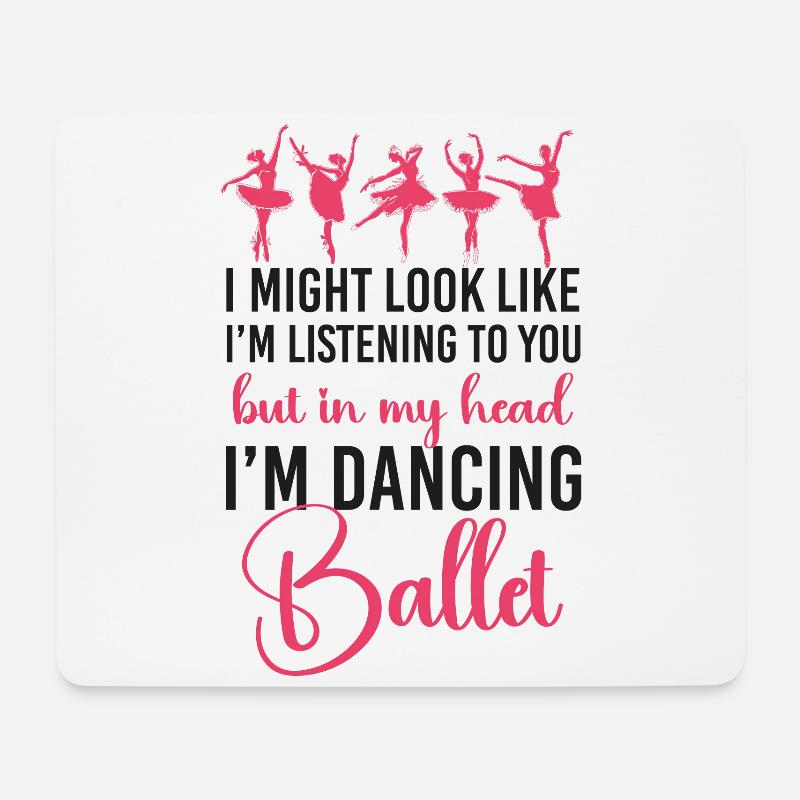 Ballet Dancer Dance Girl Ballerina - Mousepad (Querformat) - Weiß