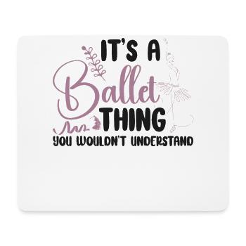 Ballet Dancer Dance Girl Ballerina - Mousepad (Querformat) - Weiß - Vorne
