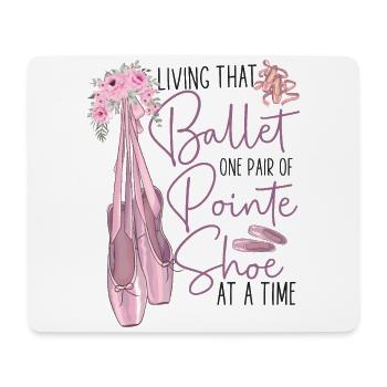 Ballet Dancer Dance Girl Ballerina - Mouse Pad (horizontal) - white - Front