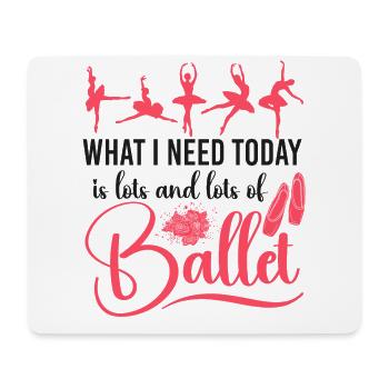Ballet Dancer Dance Girl Ballerina - Mouse Pad (horizontal) - white - Front