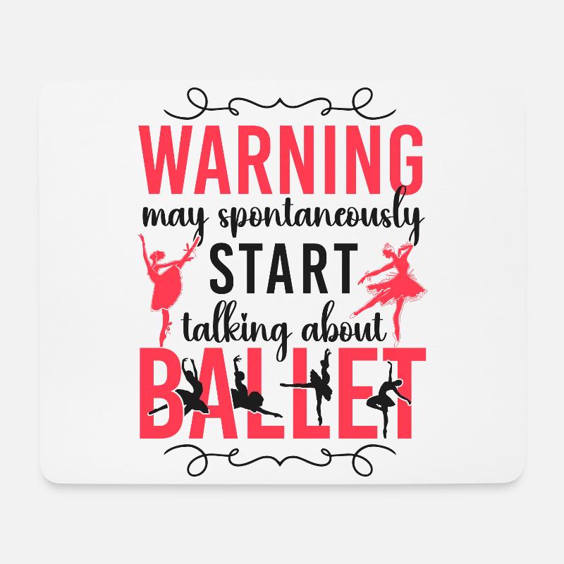 Ballet Dancer Dance Girl Ballerina - Mousepad (Querformat) - Weiß