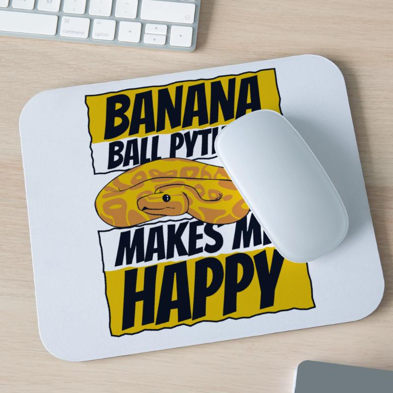 Makes Me Happy Schlange Python Banana Ball Python Mousepad (Querformat)