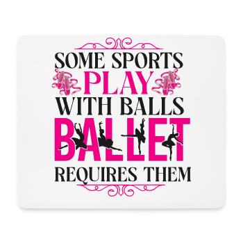 Ballet Dancer Dance Girl Ballerina - Mouse Pad (horizontal) - white - Front