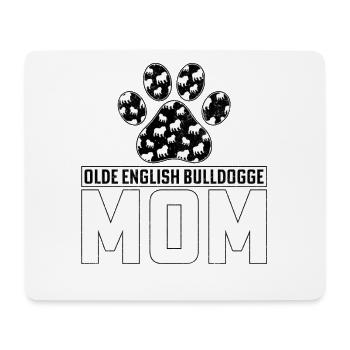 Olde english bulldog mom - Mouse Pad (horizontal) - white - Front